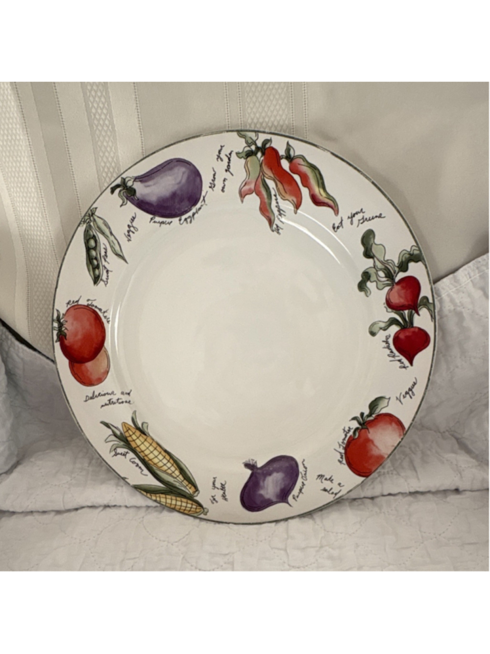 Furio Contemporary Casuals Vegetables Dinner Plate Ceramic Glossy Indonesia
